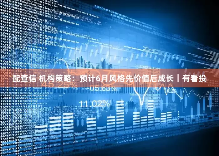 配查信 机构策略：预计6月风格先价值后成长｜有看投